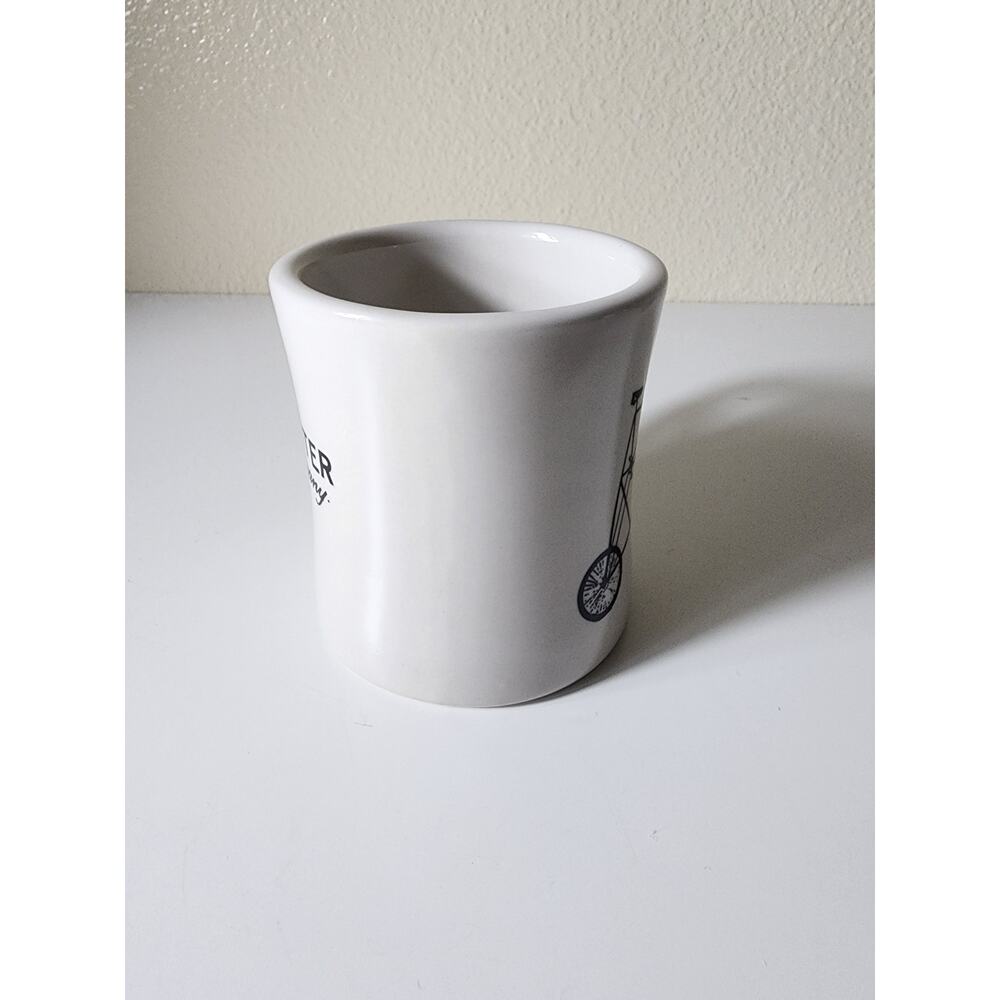 LAMPLIGHTER ROASTING CO Tall Bike White Black 4" Tea Coffee Mug - Picture 4 of 6